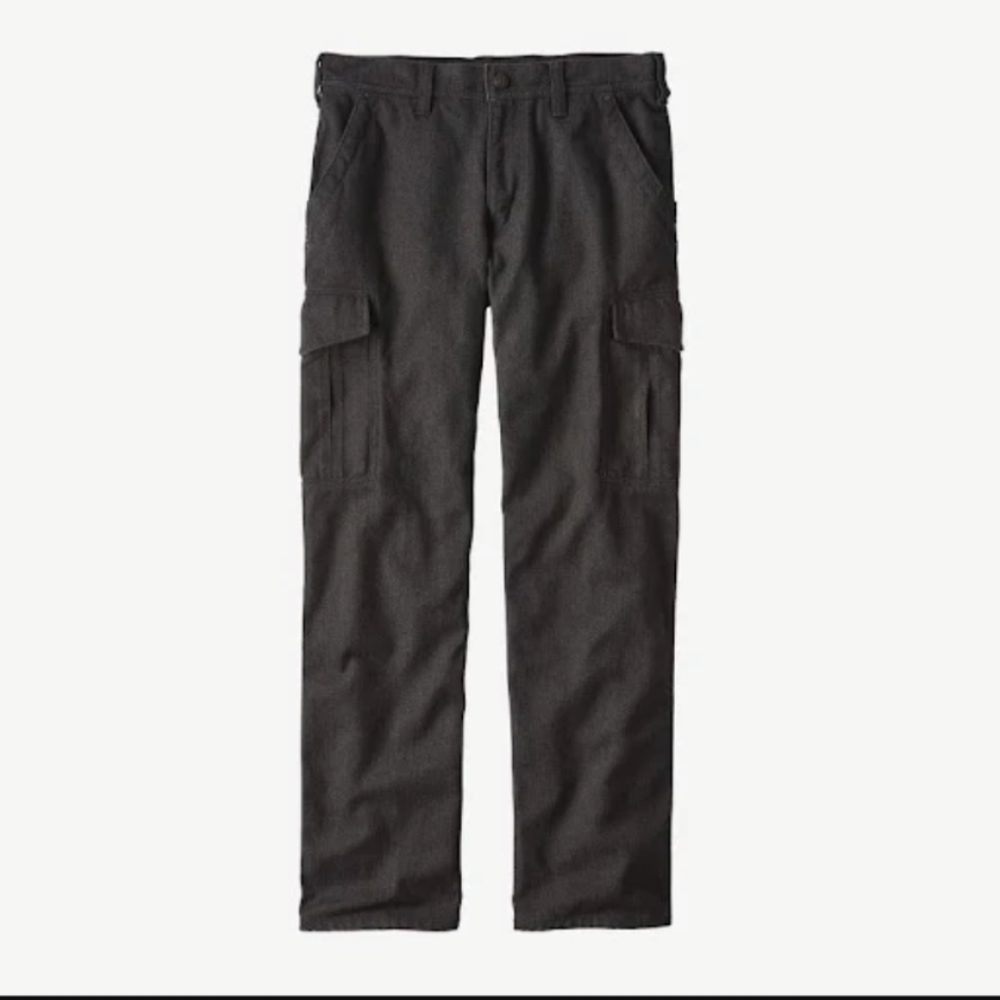 Patagonia Iron Forge Hemp Canvas Cargo Pants Duck Heavy Duty Work Ink Black: 38